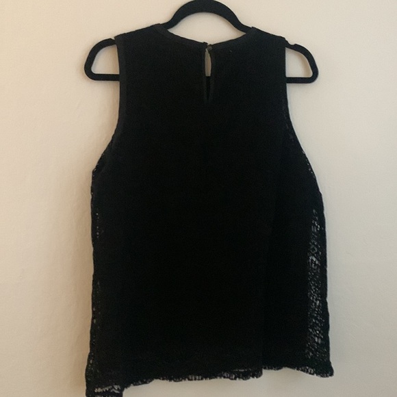 Loft velvet lace top with black lining - Picture 3 of 6